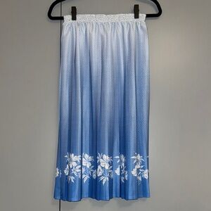 Vintage Blue Floral Skirt